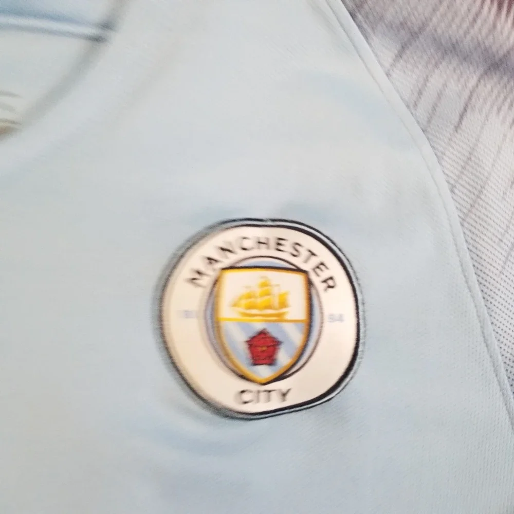 Manchester City Soccer Jersey Large Home Football Shirt Nike  SANE #19 2018